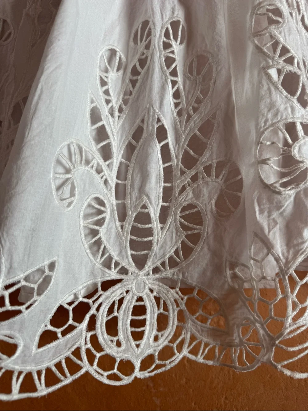 Harlyn White Cotton Eyelet Lace Boho Blouse Top Small - Picture 2 of 8